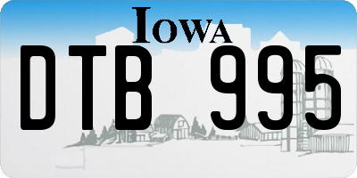 IA license plate DTB995