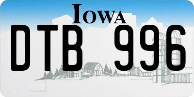 IA license plate DTB996