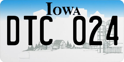 IA license plate DTC024