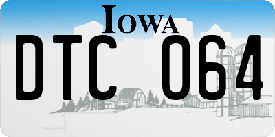 IA license plate DTC064