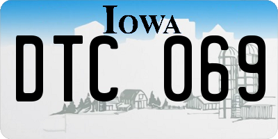 IA license plate DTC069