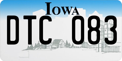 IA license plate DTC083
