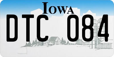 IA license plate DTC084