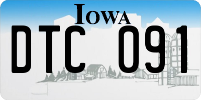 IA license plate DTC091