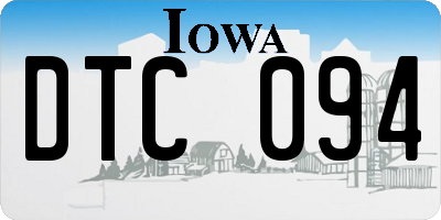 IA license plate DTC094