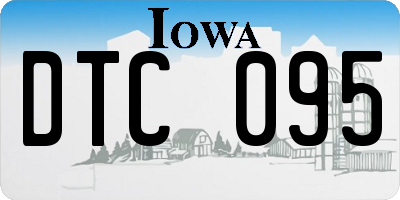 IA license plate DTC095
