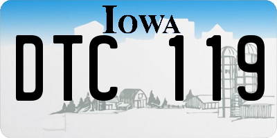 IA license plate DTC119