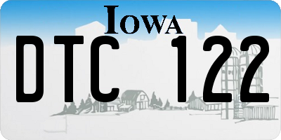 IA license plate DTC122