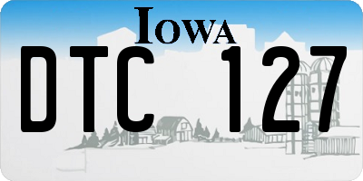 IA license plate DTC127