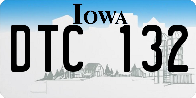 IA license plate DTC132