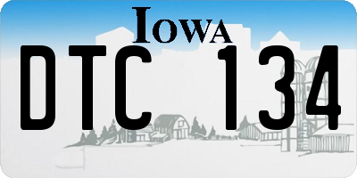 IA license plate DTC134