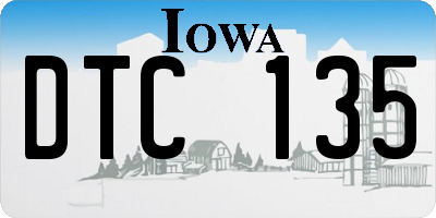 IA license plate DTC135