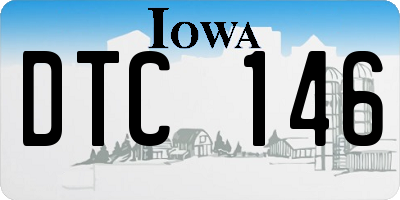 IA license plate DTC146