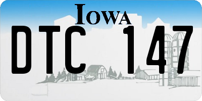 IA license plate DTC147