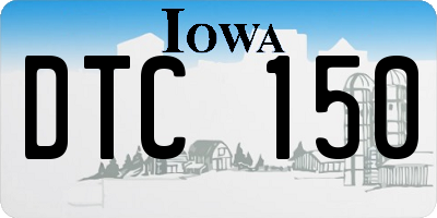IA license plate DTC150