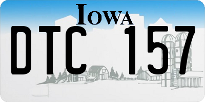 IA license plate DTC157
