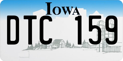 IA license plate DTC159