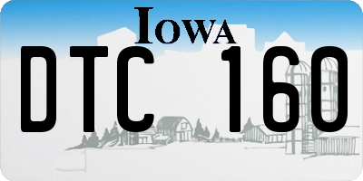 IA license plate DTC160