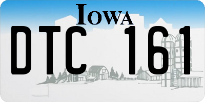IA license plate DTC161