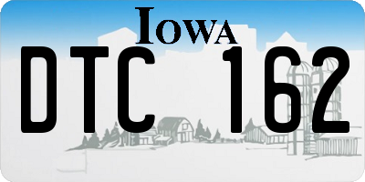 IA license plate DTC162