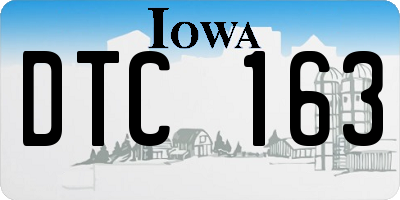 IA license plate DTC163