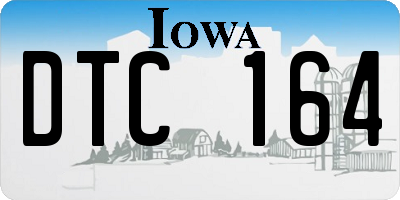 IA license plate DTC164