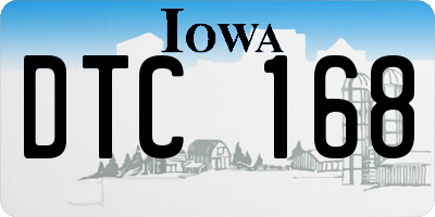 IA license plate DTC168
