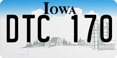 IA license plate DTC170