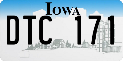 IA license plate DTC171