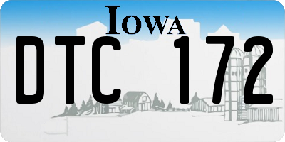 IA license plate DTC172