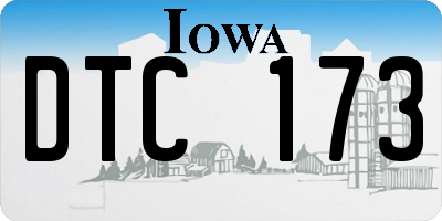 IA license plate DTC173