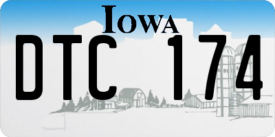 IA license plate DTC174