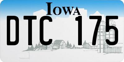 IA license plate DTC175