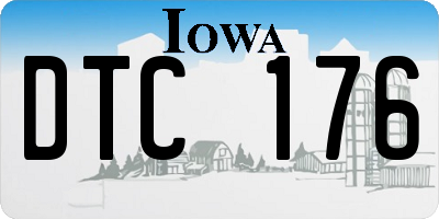IA license plate DTC176