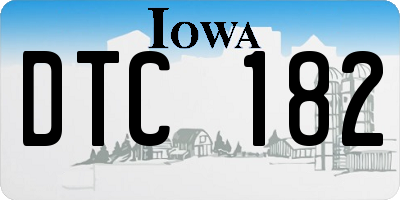 IA license plate DTC182