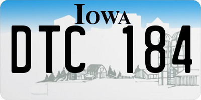 IA license plate DTC184