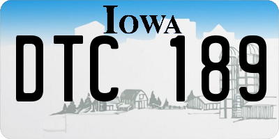 IA license plate DTC189