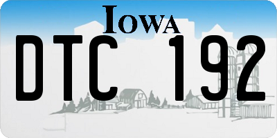 IA license plate DTC192