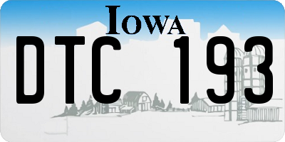 IA license plate DTC193