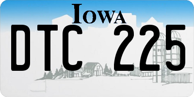 IA license plate DTC225