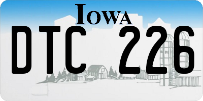 IA license plate DTC226