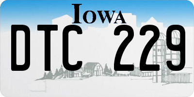 IA license plate DTC229
