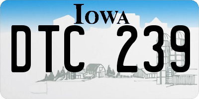 IA license plate DTC239