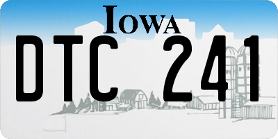 IA license plate DTC241