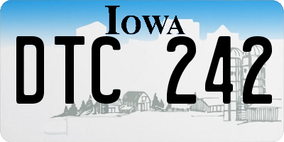 IA license plate DTC242