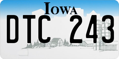 IA license plate DTC243