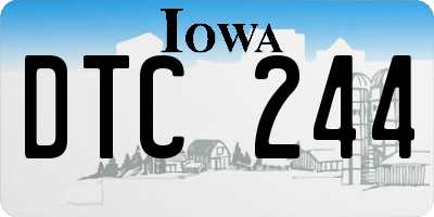 IA license plate DTC244
