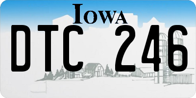 IA license plate DTC246