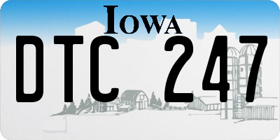 IA license plate DTC247