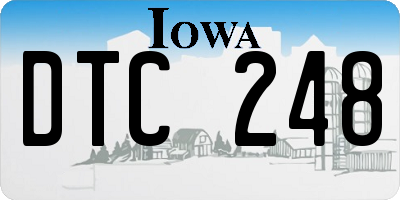 IA license plate DTC248
